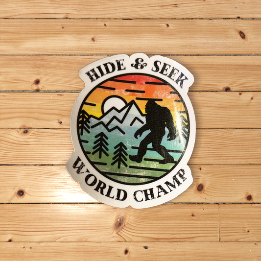 Hide and Seek World Champ Sticker